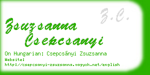 zsuzsanna csepcsanyi business card