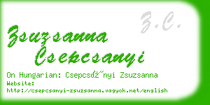 zsuzsanna csepcsanyi business card